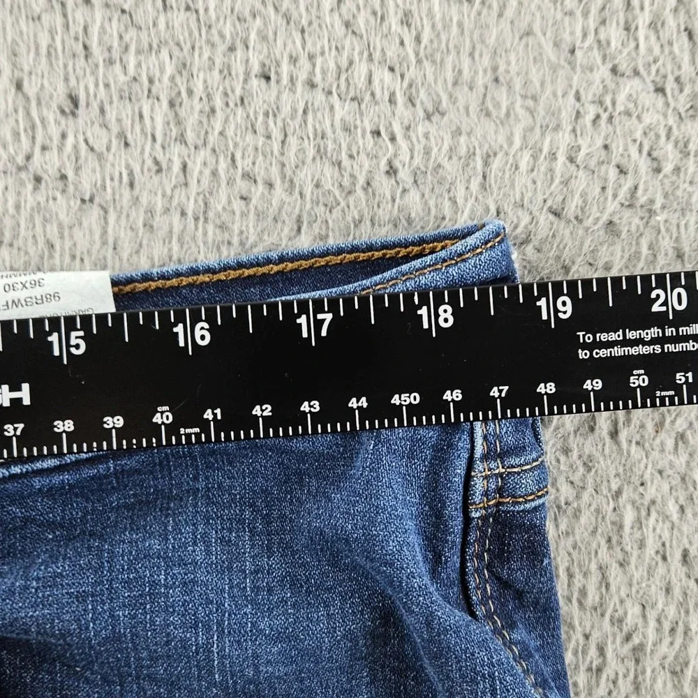 Wrangler Relaxed Boot Cut Jeans Mens 36x30 Dark Wash Blue Stretch‎ Western Chore